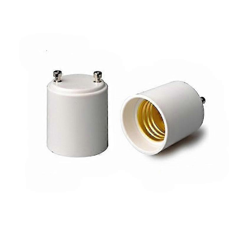 Gu24 To E27 Led Light Lamp Bulb Adapter Holder Socket Converter - 2pcs/set (white)