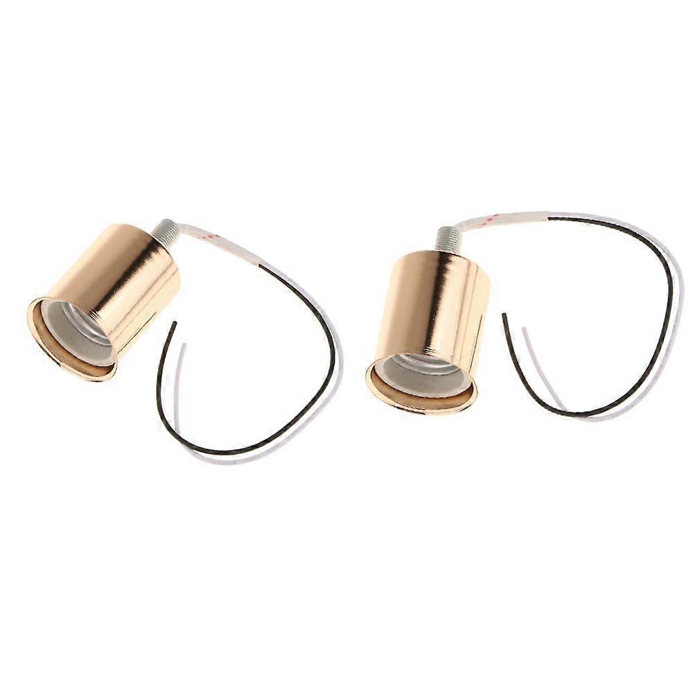 2x E27 Ceiling Light Base Chandelier Lamp Socket Holder for Corridor Golden