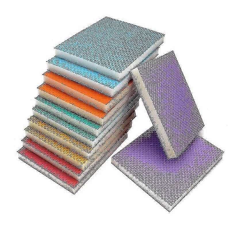 Sanding Sponges 12-pack, Soft And Flexible Wet-dry Sandpaper Bricks, Hand Sanding Blocks, Fine Sort Chumian