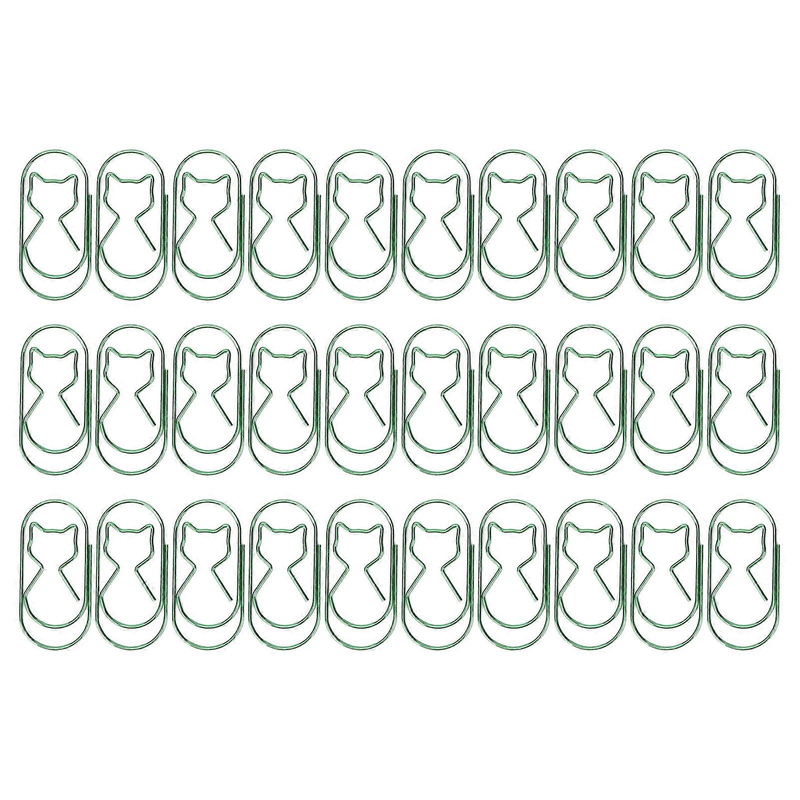 30PCS Paper Clips Iron Cat Shaped Multifunctional for Office Document Organize Tools