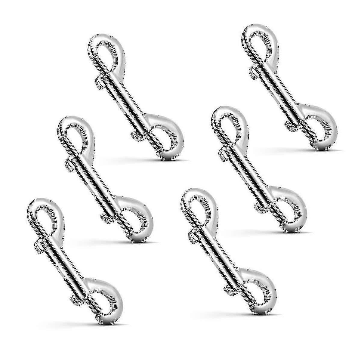 Kaksipäinen pultti napsahtaa, 6 pakkausseos snap hook metallijousikiinnikkeet