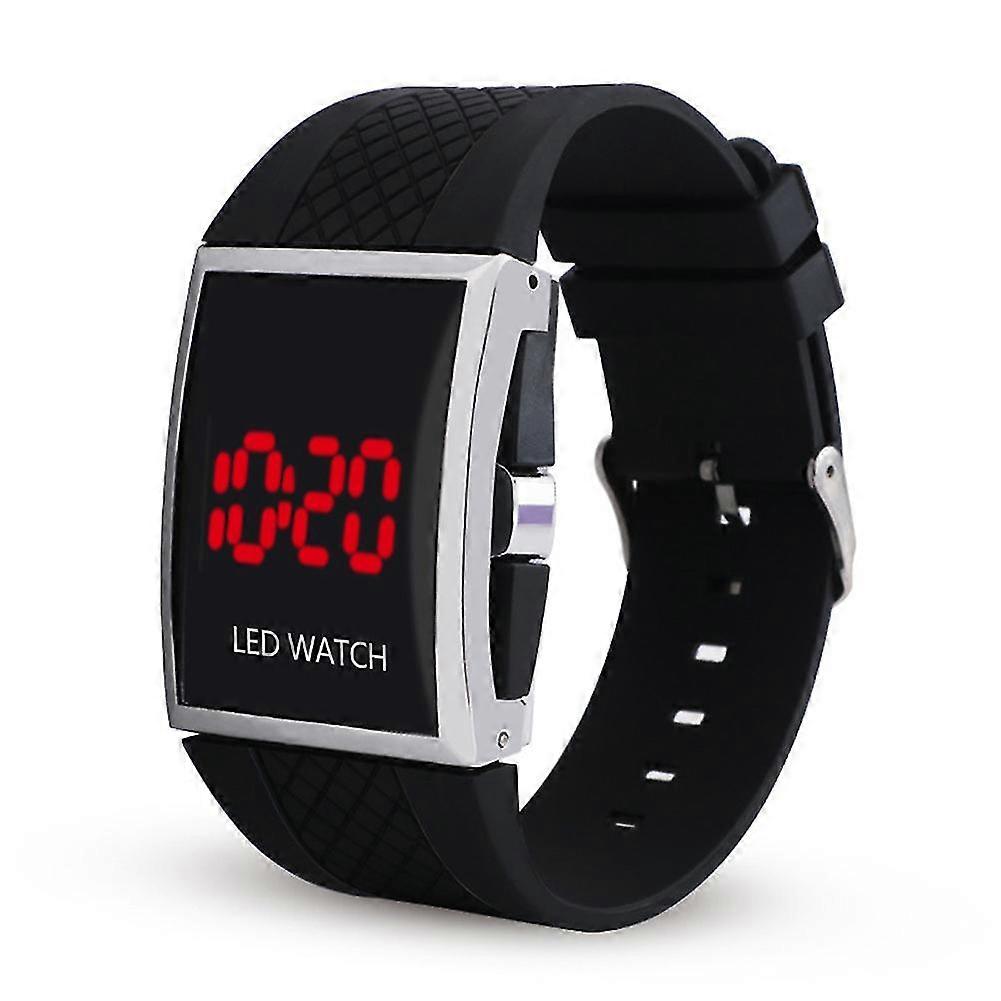 Stylish Unisex Rectangle LED Digital Sports Watch with Date Display