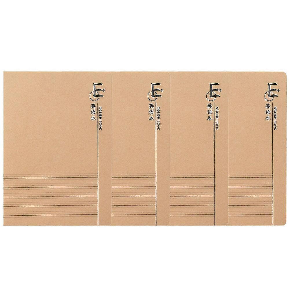 4pcs English Notebooks English Exercise Books Handwriting Practice Notebooks