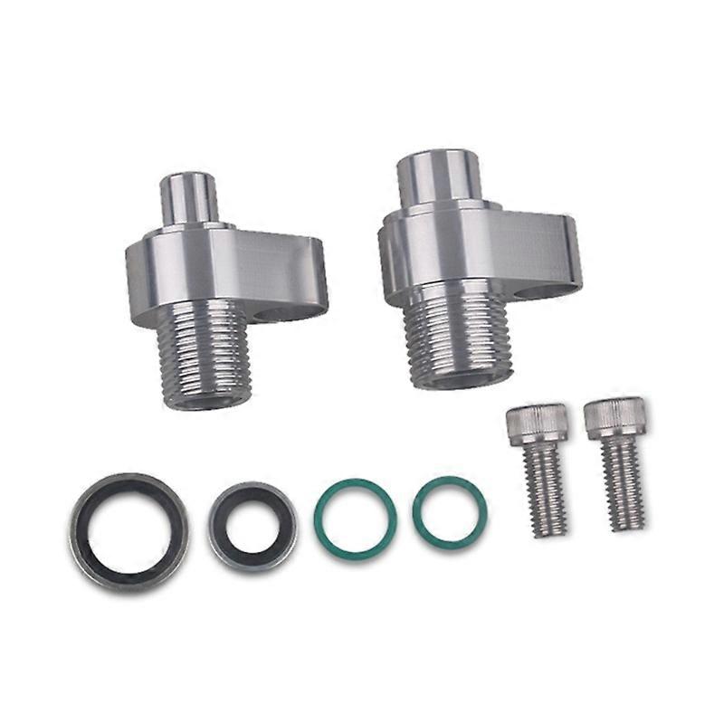 AC Compressor Adapter Aluminum Fittings Kit Easy Fixing for 10S17F & 10S20F