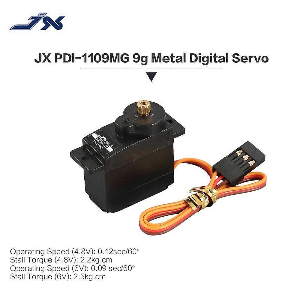JX PDI-1109MG 9g Metal Gear Core Motor Micro Digital Mini Servo for RC Airplane 1:18 1:24 RC Baja RC Car