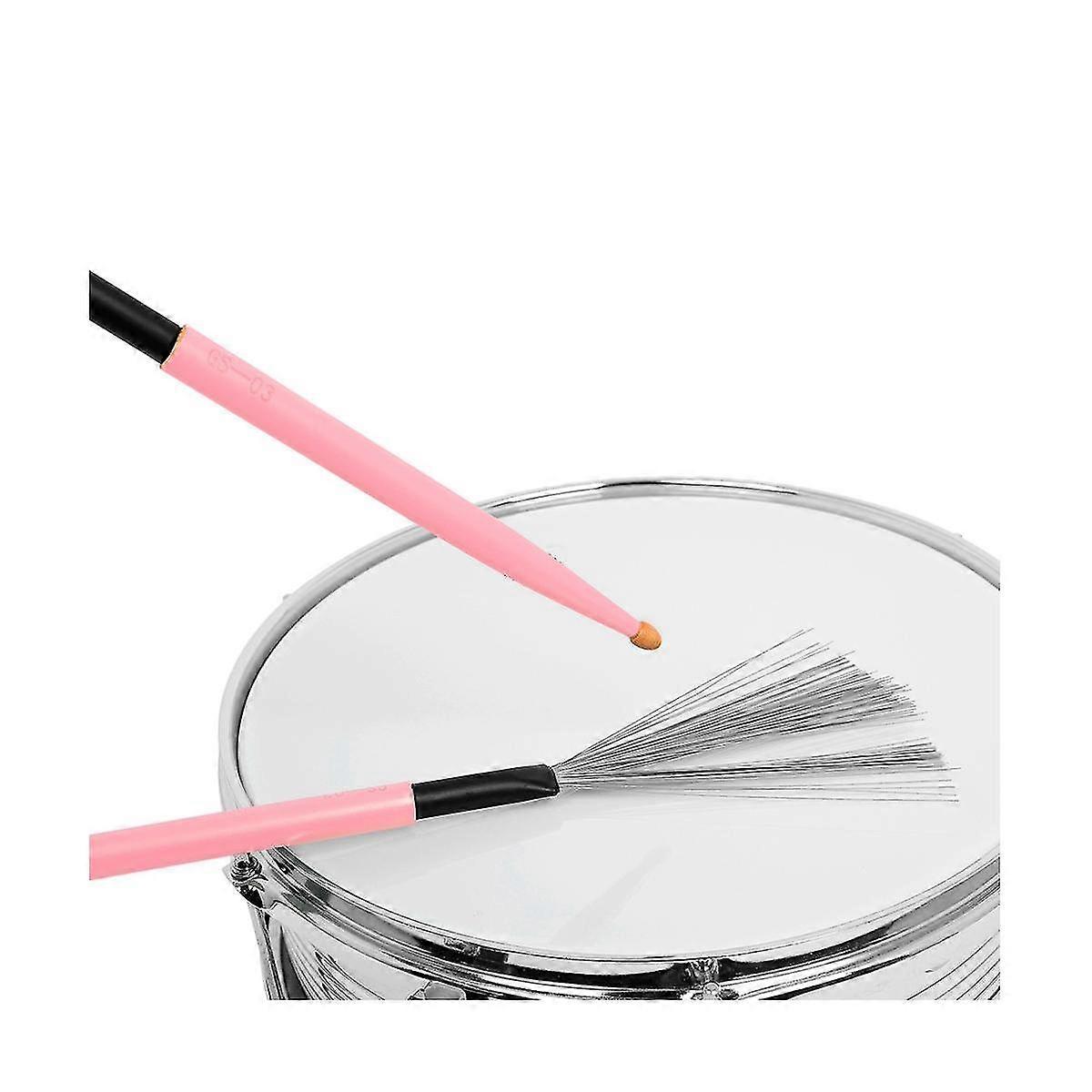 Double-headed Dual- Color Metal Drum Drum Jazz Drum Stick Drum Brush Double-headed Dual-use Drum Stick Brush