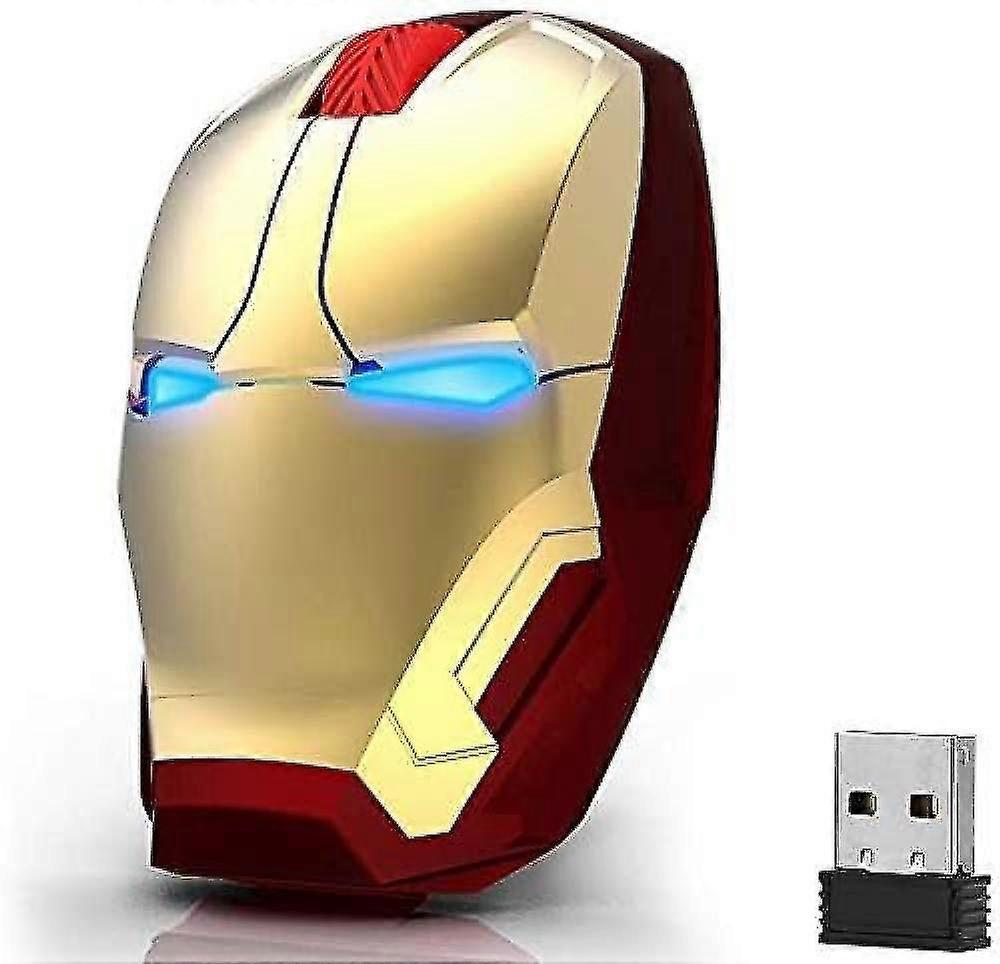 Wireless Mouse Iron Man Mouse Ergonomic 2.4g Portable Computer Click Silent Mouse Optical Mice With Usb Receiver For Notebook Pc Laptop Computer
