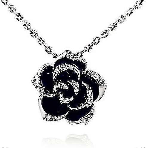 Cristal Rose Rose Collier Charme Bijoux