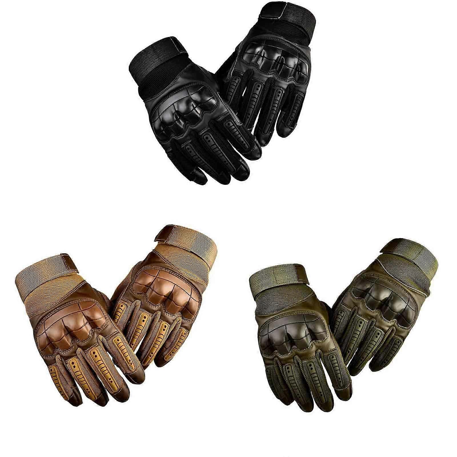 タクティカルアーミーグローブコンバットハードナックルアウトドアサイクリングフルフィンガーグローブ真新しい