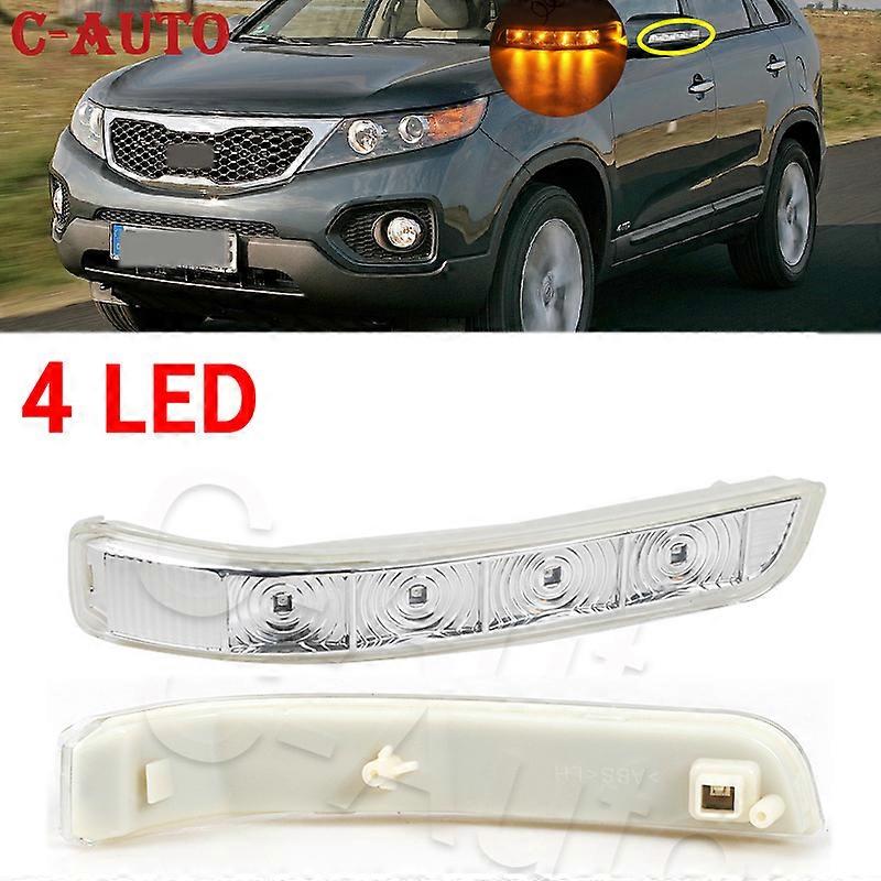 4 LED Turn Signal Light Rearview Side Mirror Lamp For Kia Sorento XM 2009 2010 2011 2012- 2014 87613-2P000-FC / 87623-2P000-FC