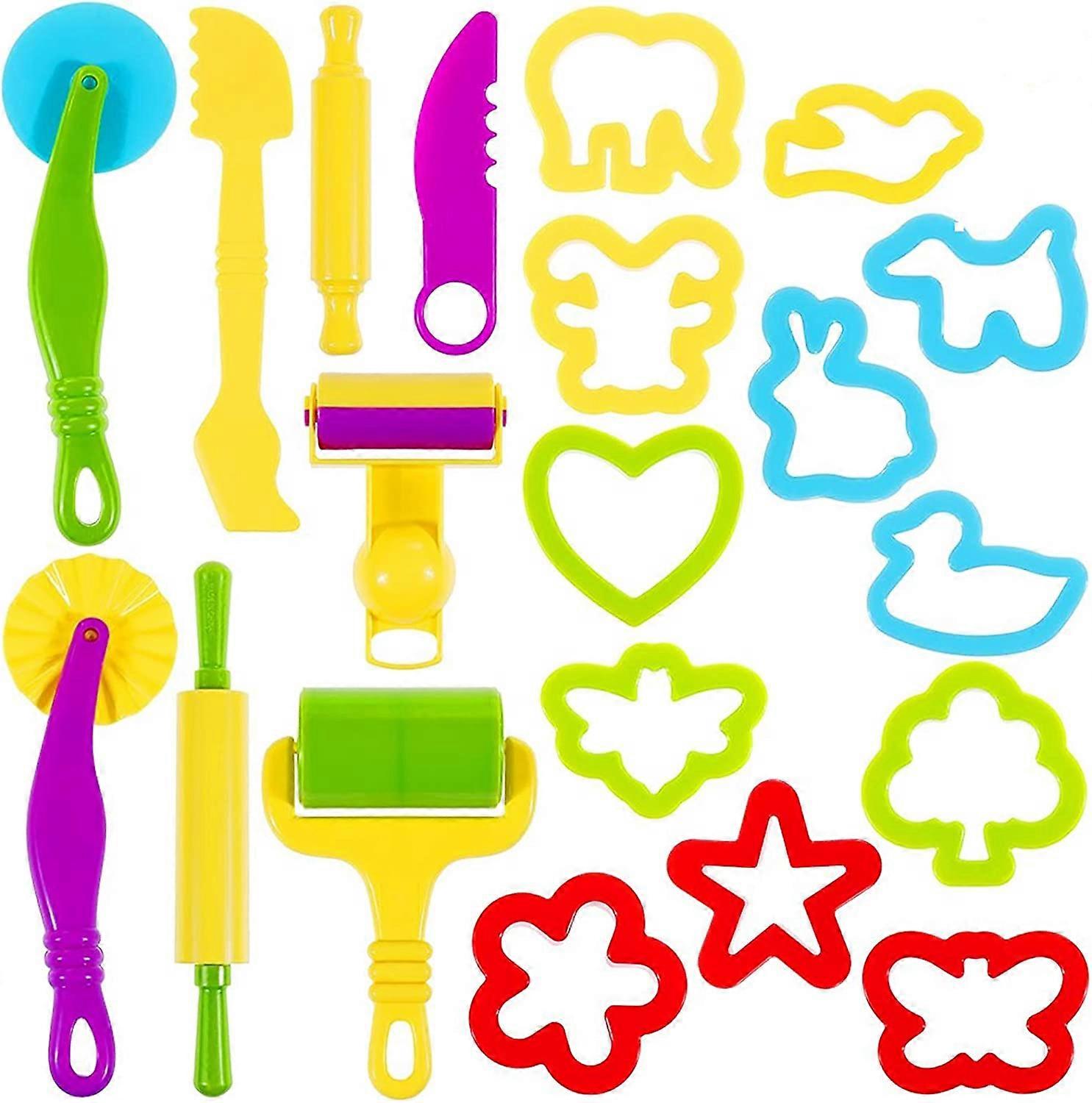 20 Pcs Dough Plasticine Tools for Children multicoloured