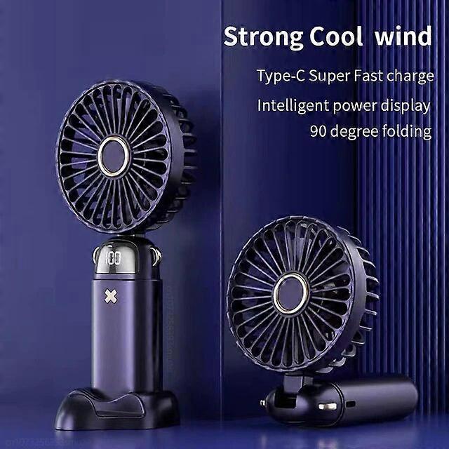 Powered Hand Fans Portable Fan New Handheld Mini Business Fan USB 5000mAh Rechargeable Student Small Hanging Neck Fan Data Display