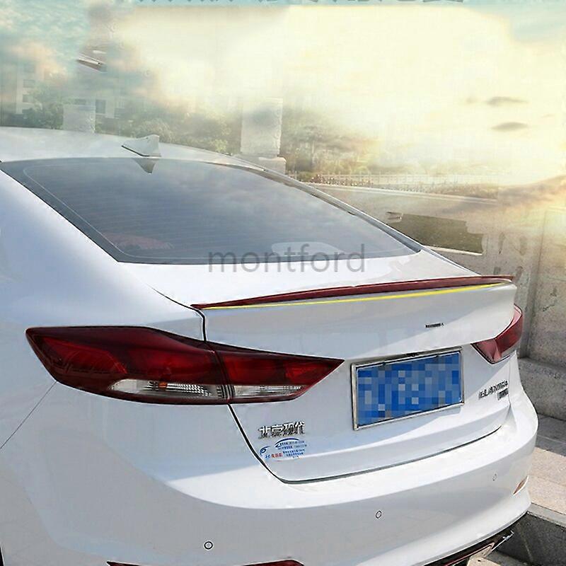 ABS Plastic Exterior Unpainted Primer Color Rear Trunk Boot Roof Wing Spoiler Car Accessories For Hyundai Elantra 2017Motorcycle Neck Braces
