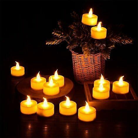 24 gule LED-lysflammeeffekter