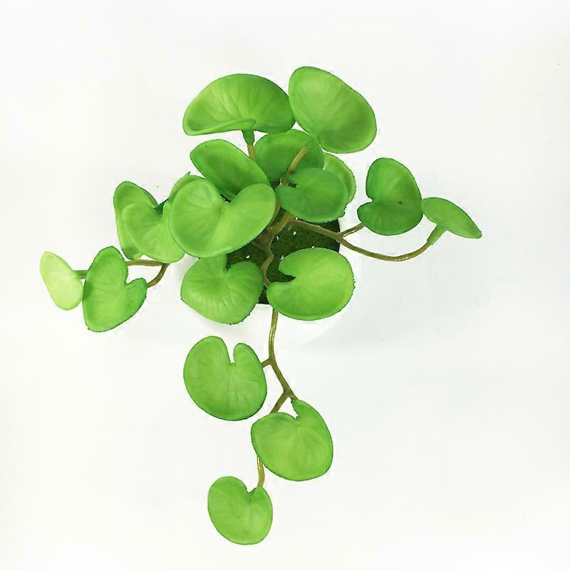 15cm Artificial Plants Leaves Fake Grass Bouquet Green Plants Leafs Tropical Tree Leaves Lucky Grass Foliage for Home Bonsai