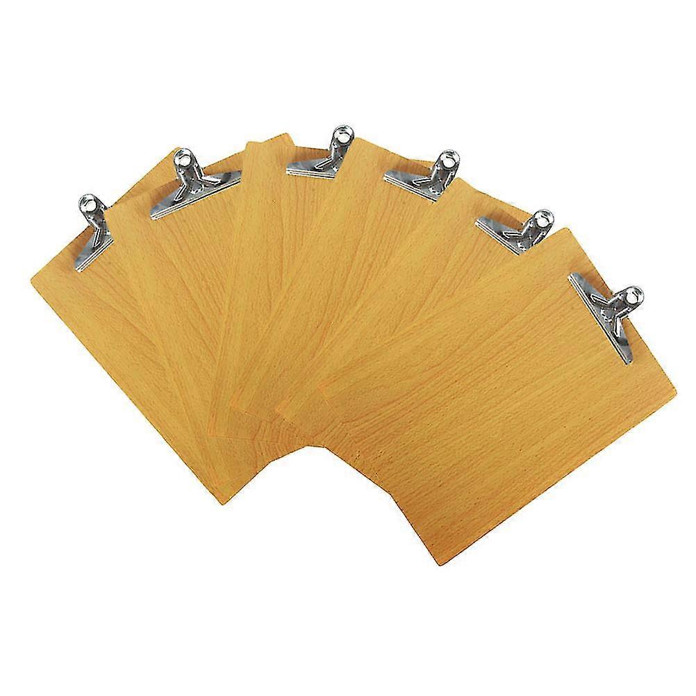 6pcs A4 Letter Size Clipboard Profile Clip Hardboard For Office Working