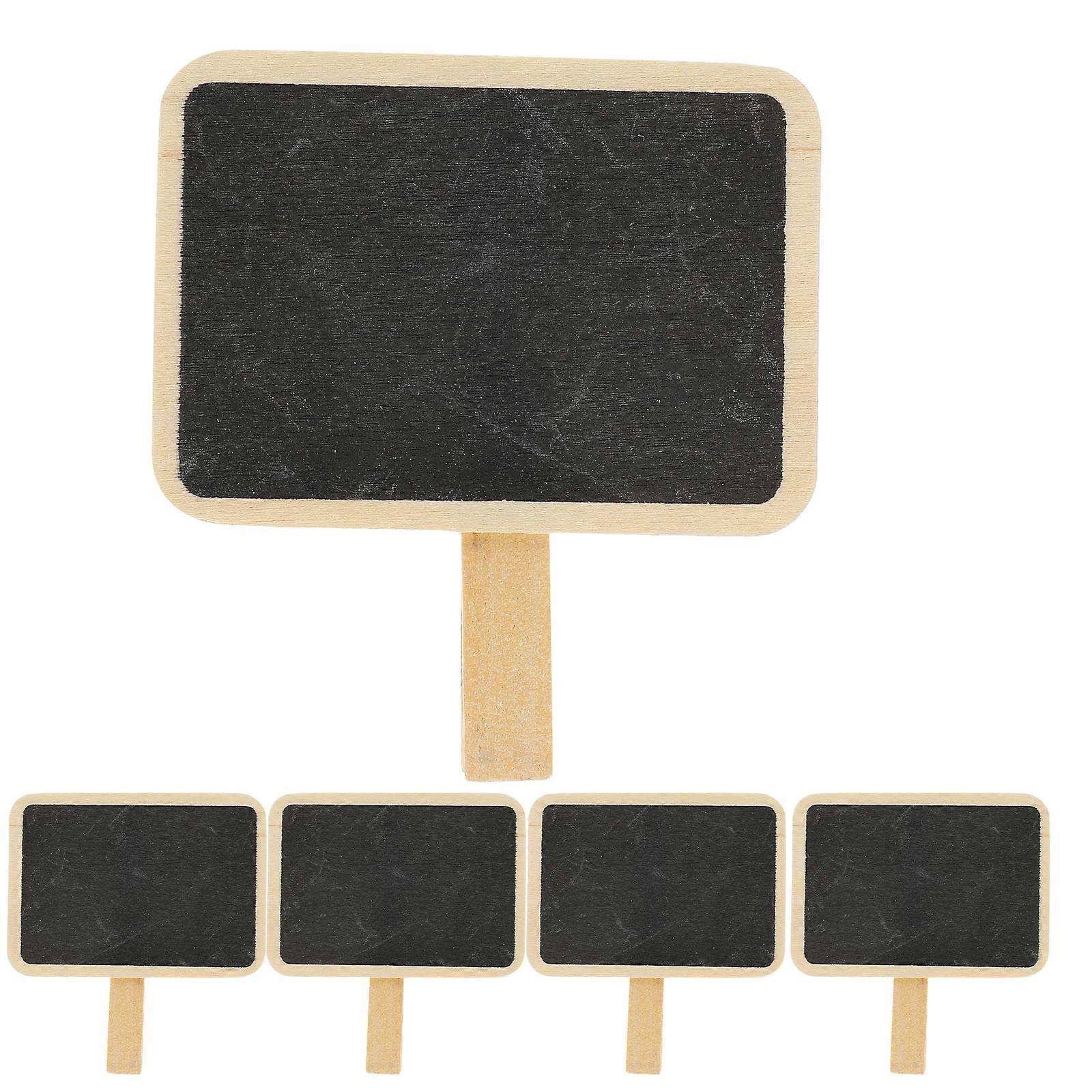 10pcs Mini Rectangle Chalkboards Blackboard with Wooden Clip Message Boards