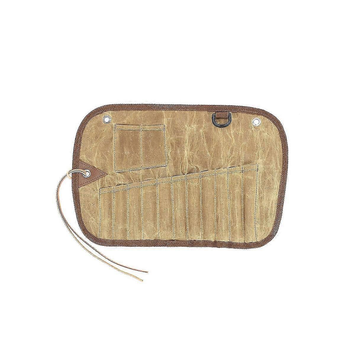 Outdoor Tableware Storage Bag Camping Canvas Tableware Set Bag Portable Storage Bag