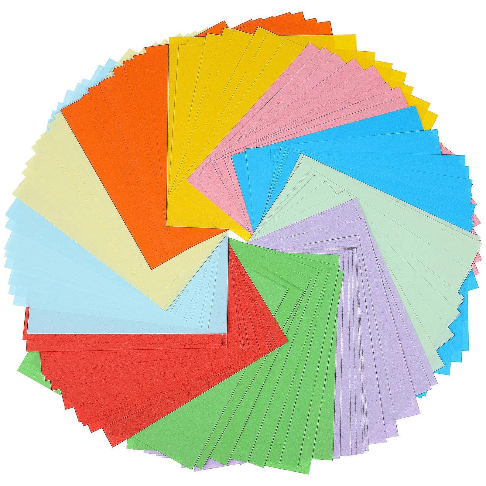 100 Sheets Colorful Square Papers
