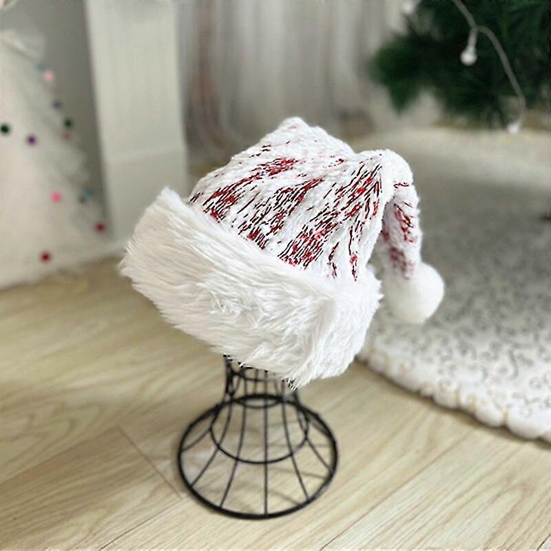 الأبيض أفخم قبعة عيد الميلاد الذهبي الشظية ندفة الثلج سانتا كلوز قبعة عيد الميلاد قبعة دافئة الكبار لصالح نويل ديكور للمنزل