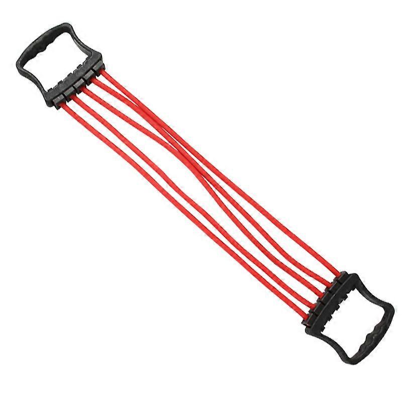 قابل للتعديل الصدر الموسع 5 الحبال المقاومة قوة المدرب (1 جهاز كمبيوتر شخصى، أحمر)