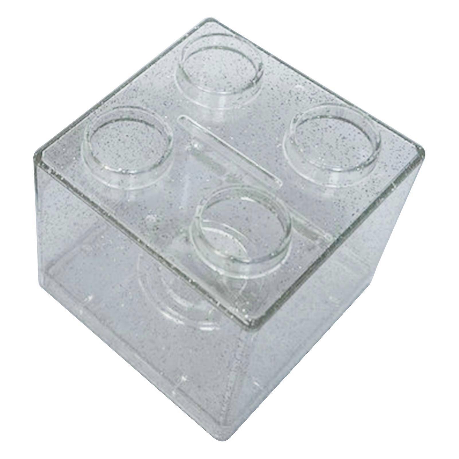 Coin Bank Transparent Visible Easy to Use Kids Building Block Design Money Saving Box for Gifts QingHai