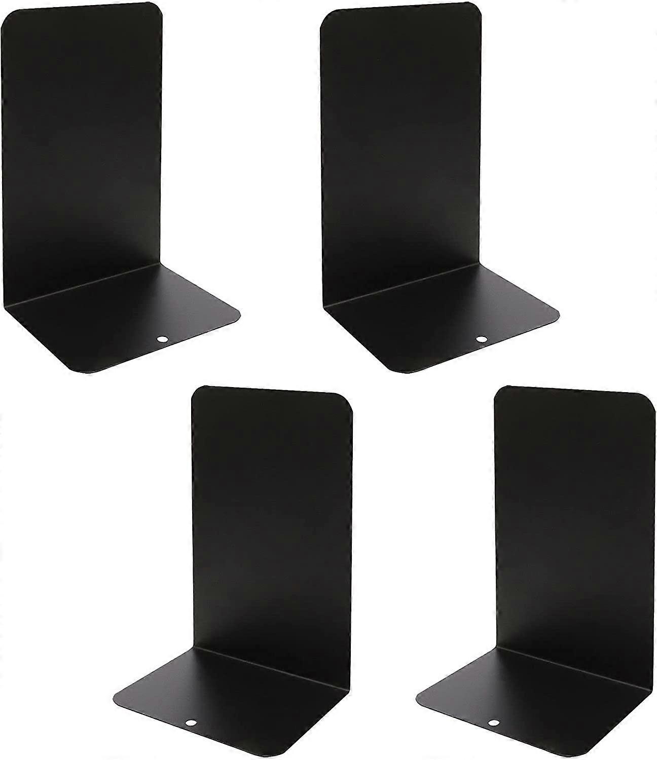 4 Pack 8 inch L Shape Metal Bookends for Shelves