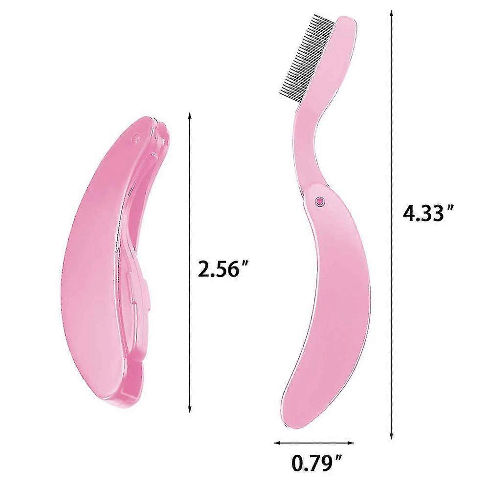 Folding Eyelash Comb Eyelash Separator Curler Portable Stainless Steel Teeth Eyebrow Comb Cosmetic Tool