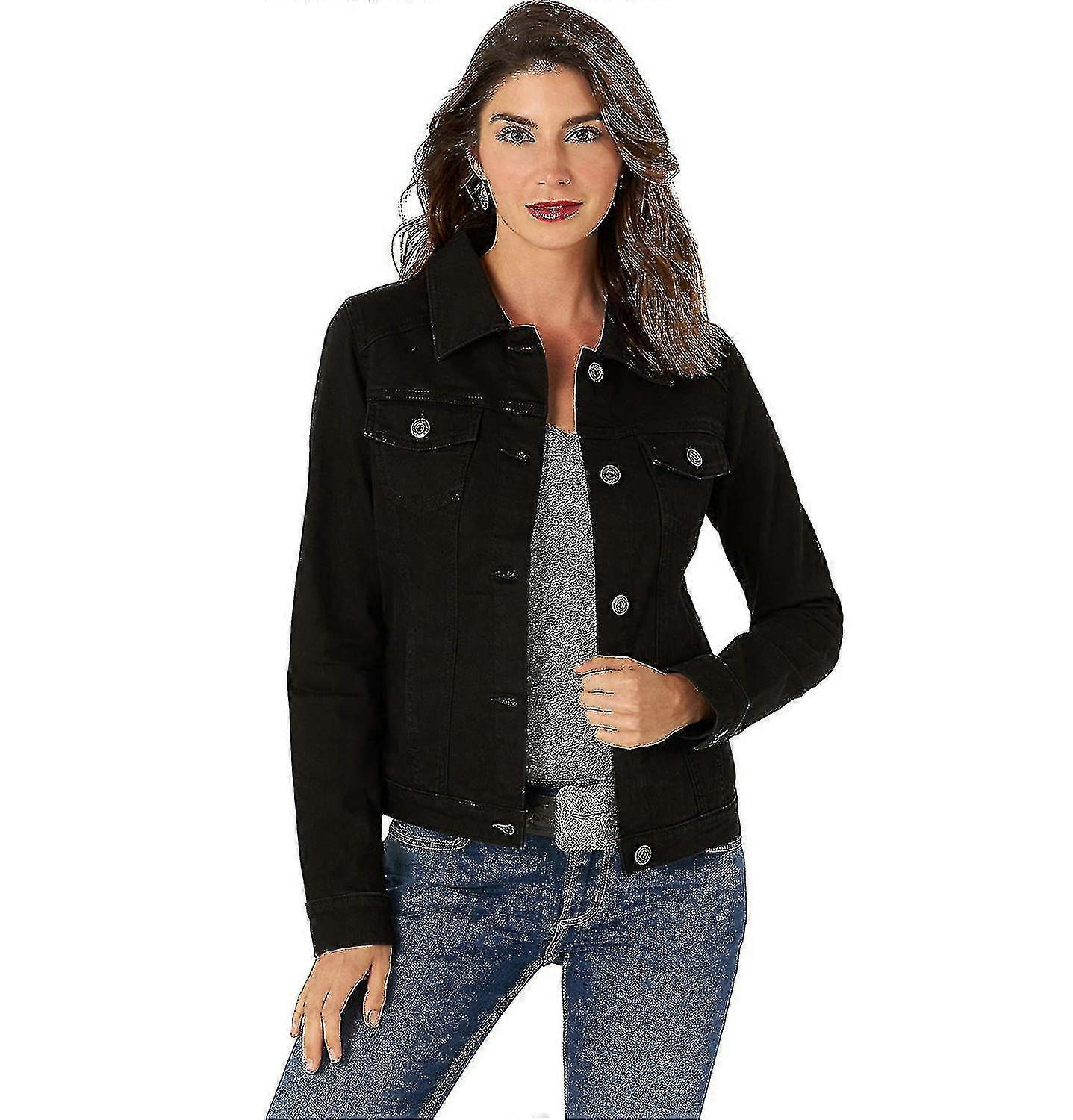 Women's Stretch Denim Jacket, Jean Jacket, Button Up Denim Jacket