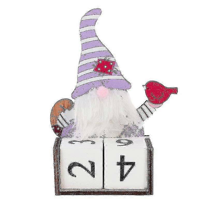 الجديد 1PCS عيد الميلاد الخشب التقويم