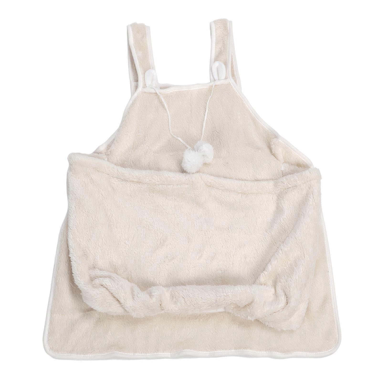 Cat Carrier Apron Soft Warm Breathable Beige Easy to Clean High Security Pet Sling Carrier Bag for Kitten