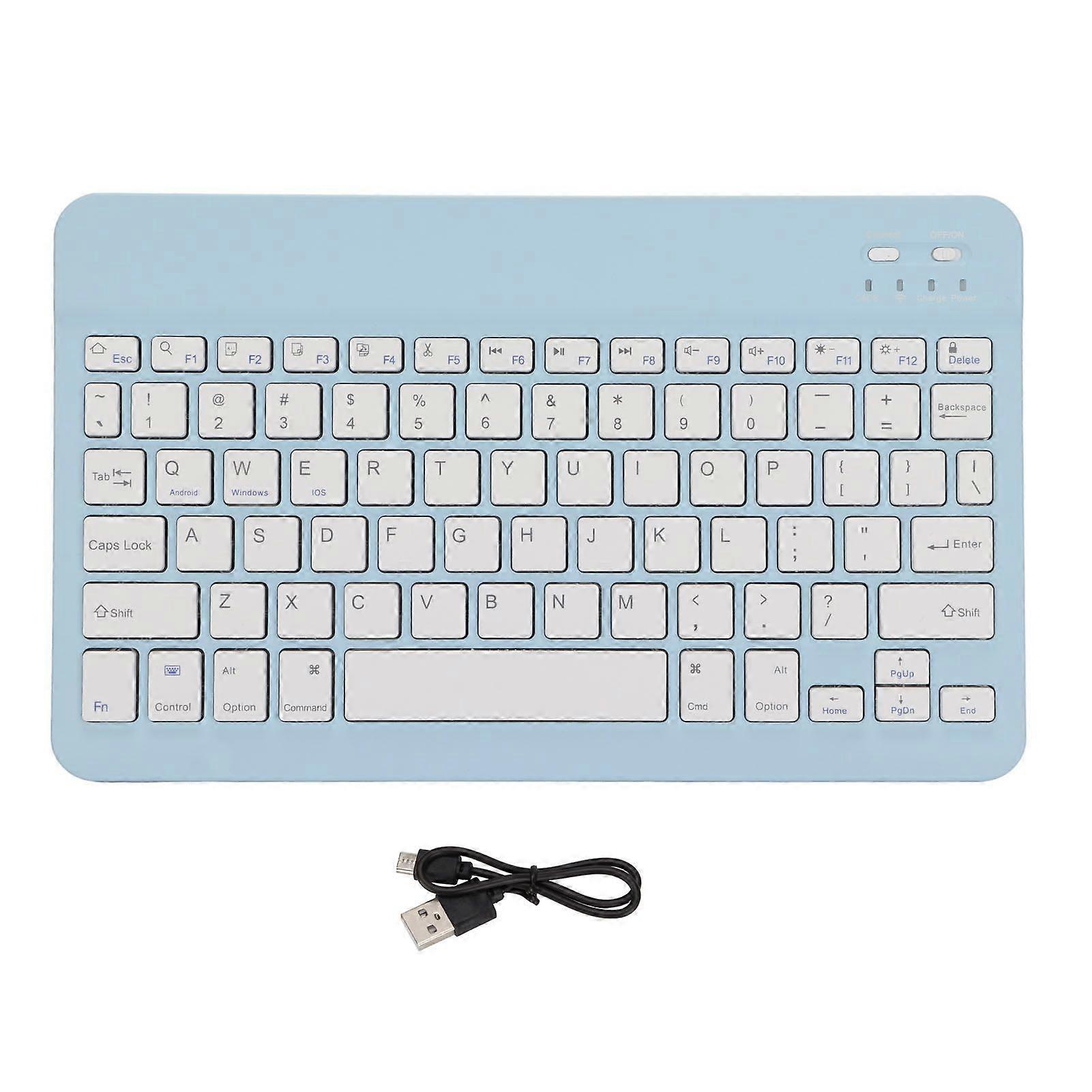 Wireless Keyboard Lock Screen Function Small Portable Stable Connection Long Battery Life Mini Wireless Keyboard for PCBlue
