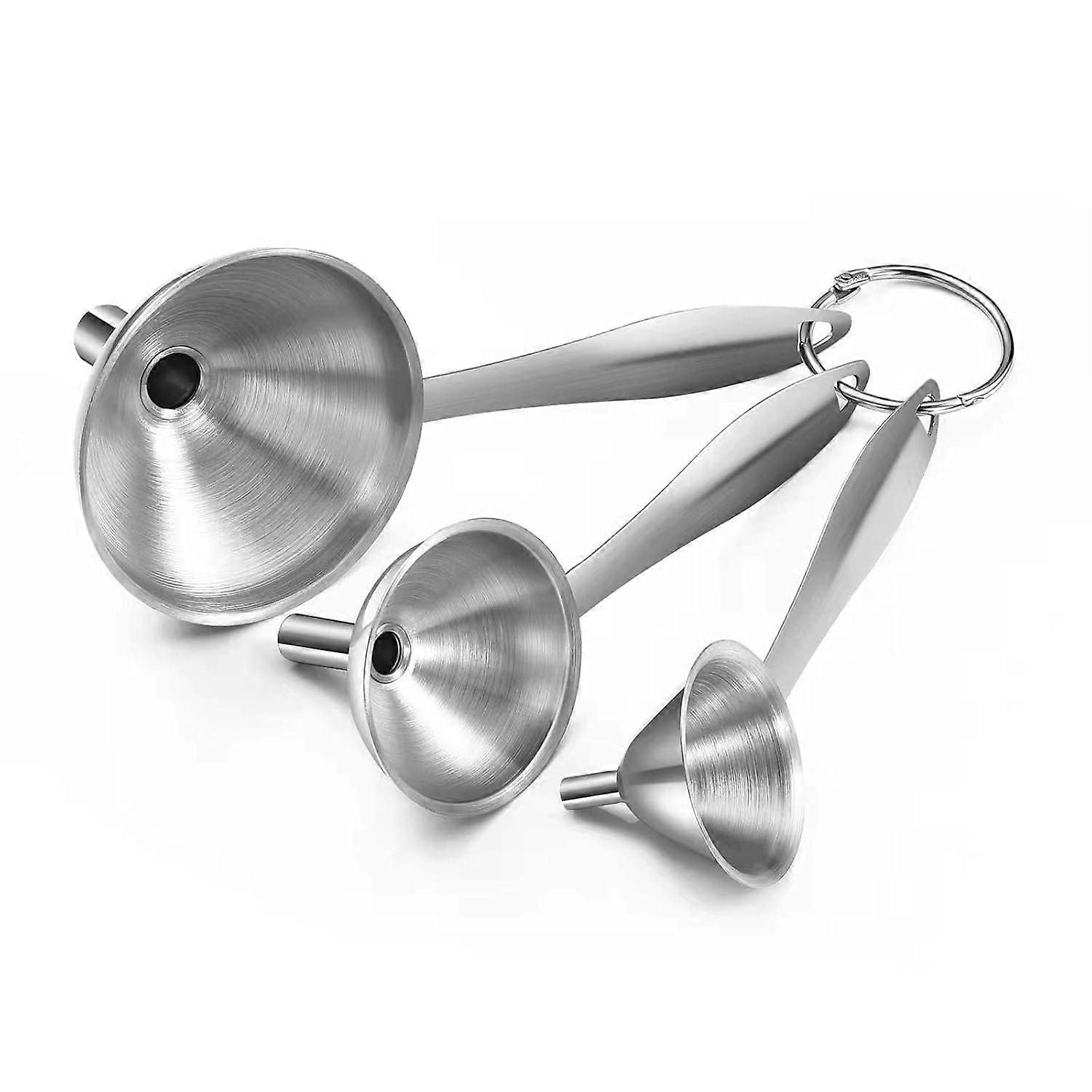 Funnel Set for Kitchen Use, 3-Piece Plastic Funnels, Dishwasher Safe, Perfect for Filling Bottles and Jars