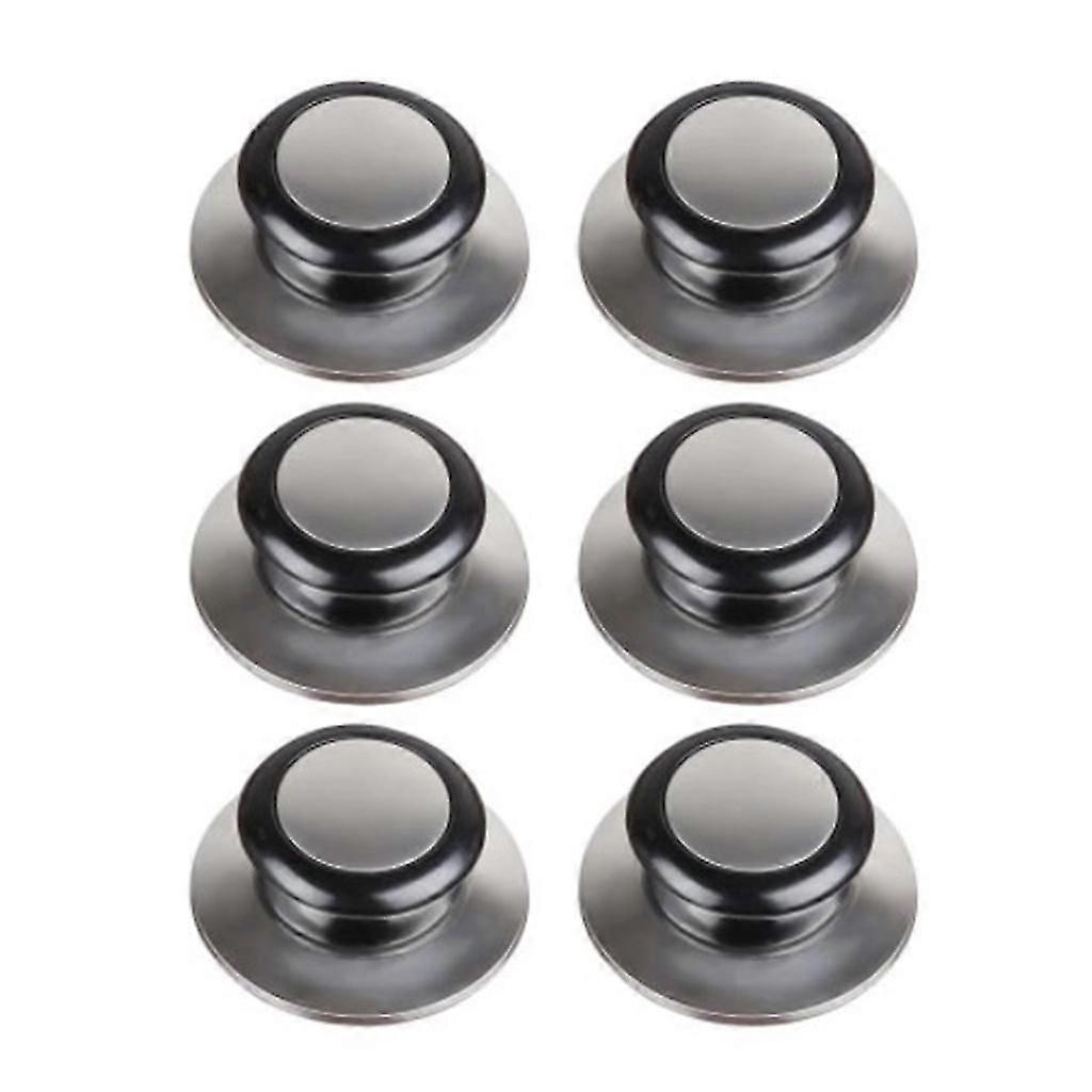 6 قطع غطاء وعاء مقاوم للحرارة مقبض دائري مقبض عالمي من الفولاذ المقاوم للصدأ مقبض رفع باكليت قبضة قطع غيار تجهيزات المطابخ للمطبخ المنزلي Accessori