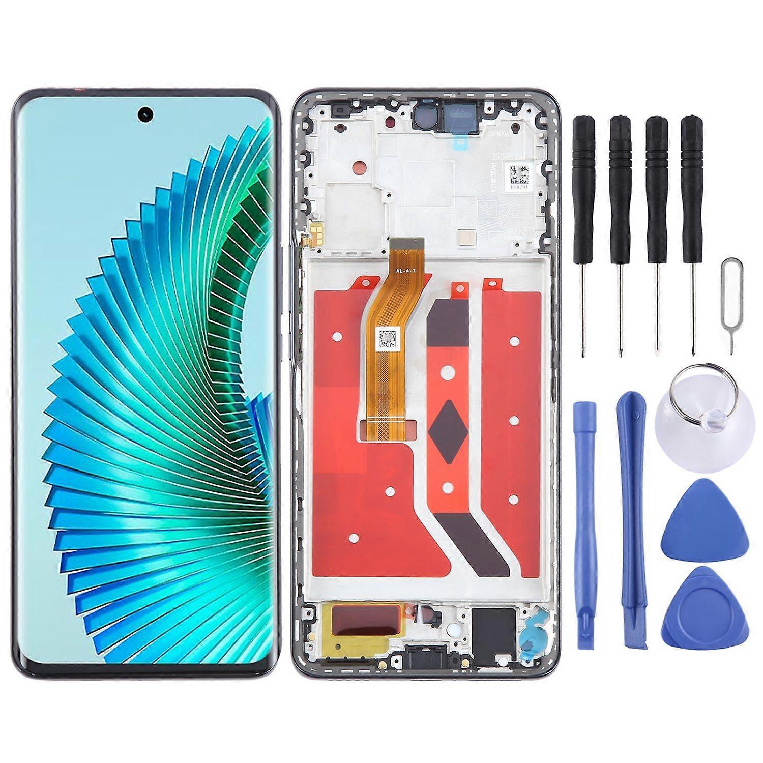 For Honor Magic 6 Lite Display Full LCD with Frame Unit Touch Spare Part Repair Black