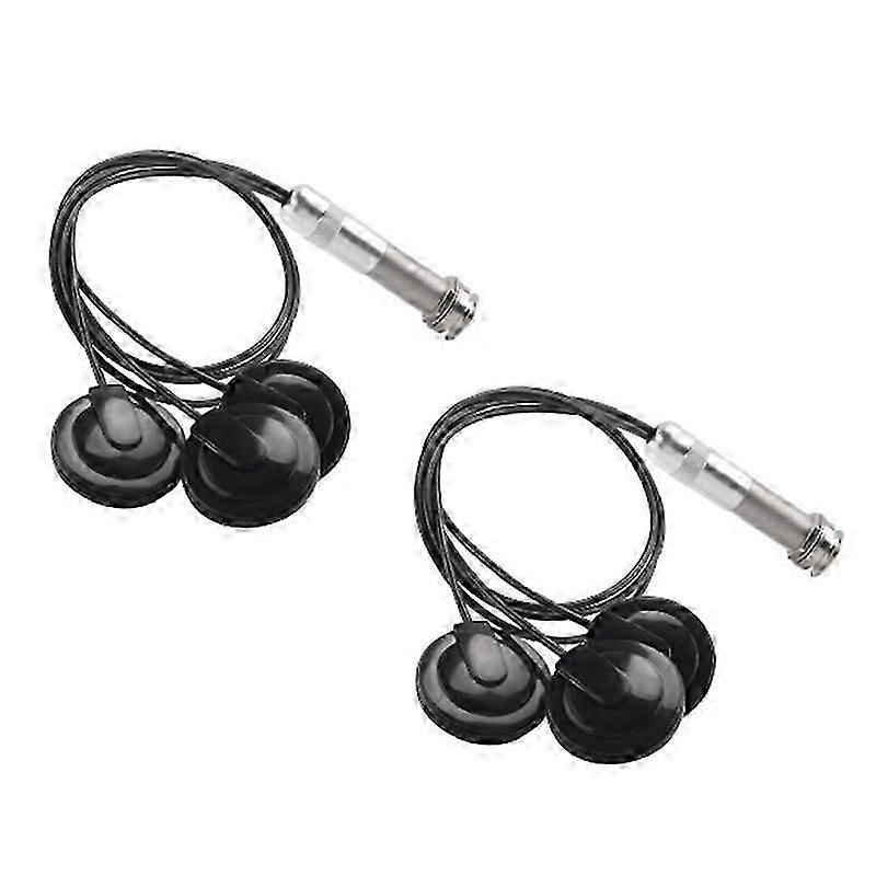 2 قطعة الغيتار بيك اب بيزو الاتصال ميكروفون بيك أب 3 نظام التقاط محول لمقبس صوتي 6.35 مم (أسود)