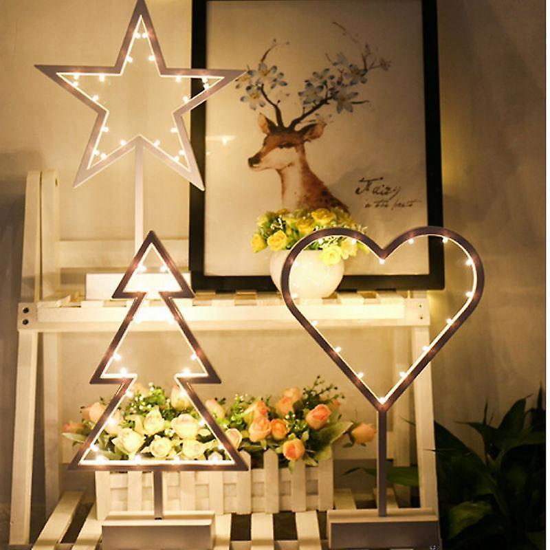 3D Pine Tree Table Lamp Star Heart Shape Led Night Lights Romantic Decorative Led Lights