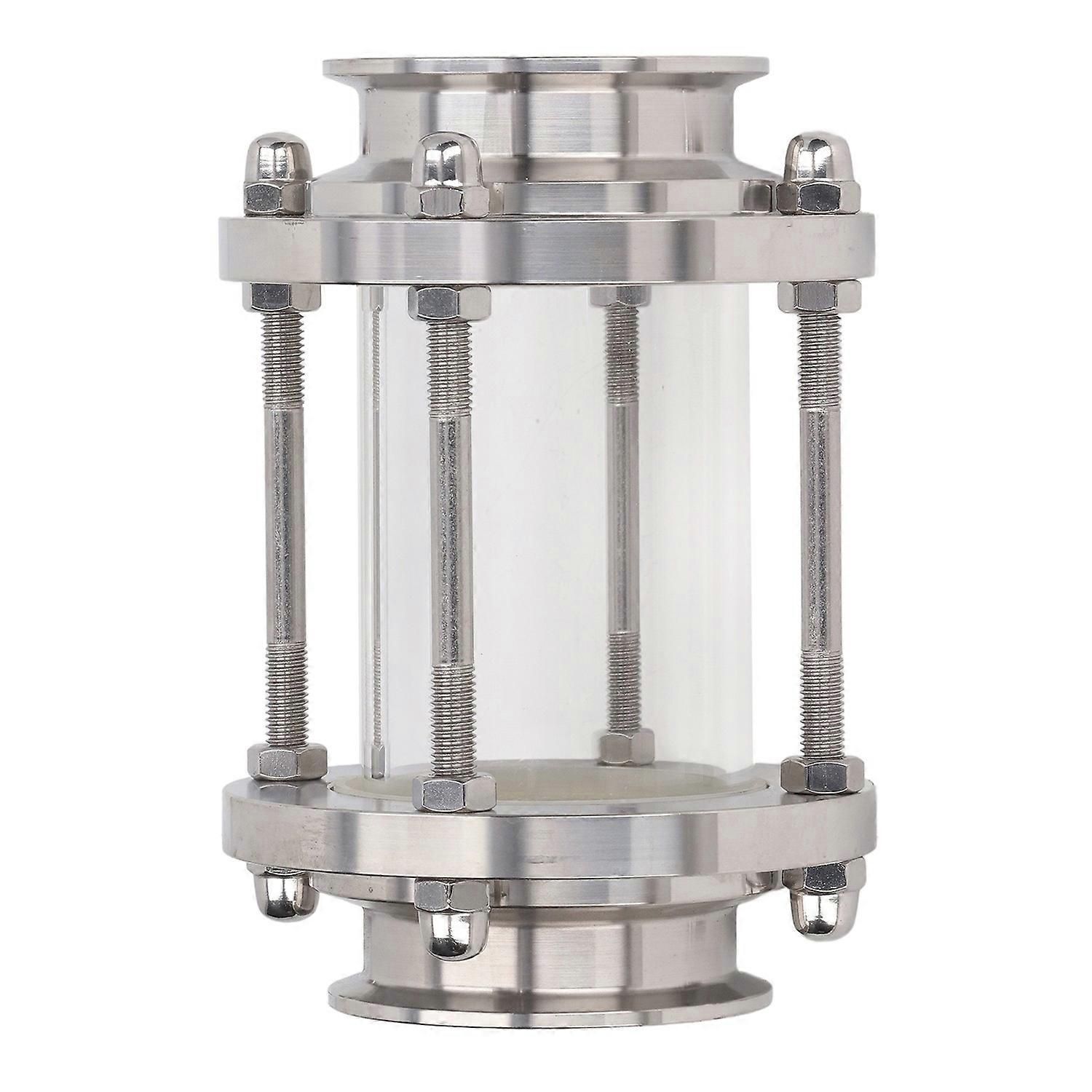 Sight Glass In Line Stainless Steel Straight Flow Sight Glass with Clamp End for Oil Air 57mm / 2.24
