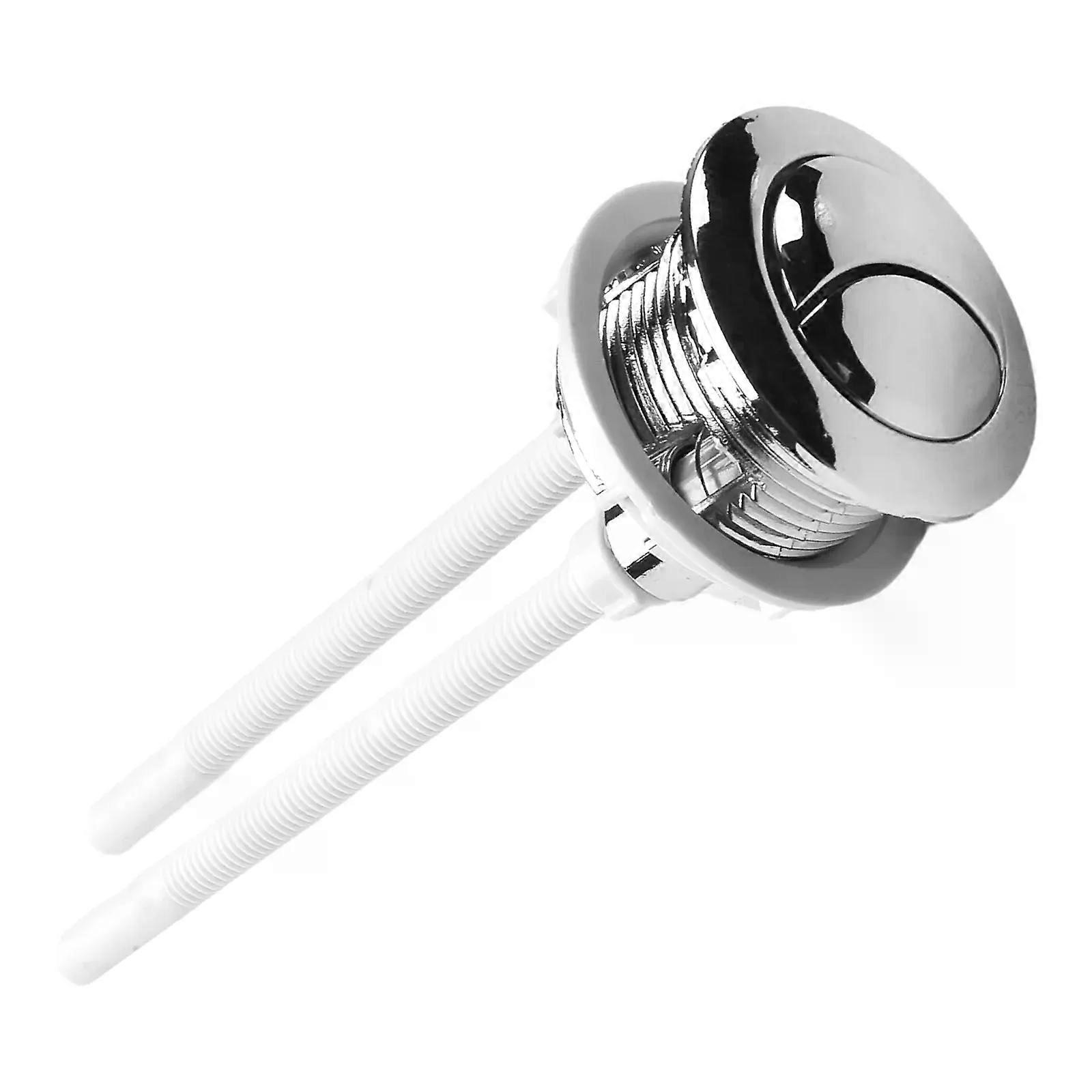 Silver Toilet Push Button For Mechanical Top Flush Valve Cisterns Dual Flush Plastic Flush Push Button Bathroom Accessories 38mm