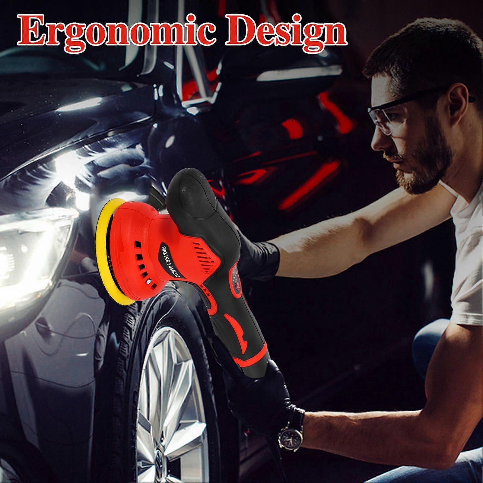 Cordless Car Buffer Polisher 8 Variable Speed 12V Rechargeable Small Electric Polisher for Car Detailing MK5388