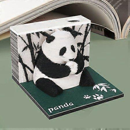 Blocco note per intaglio di carta Panda 3D con supporto