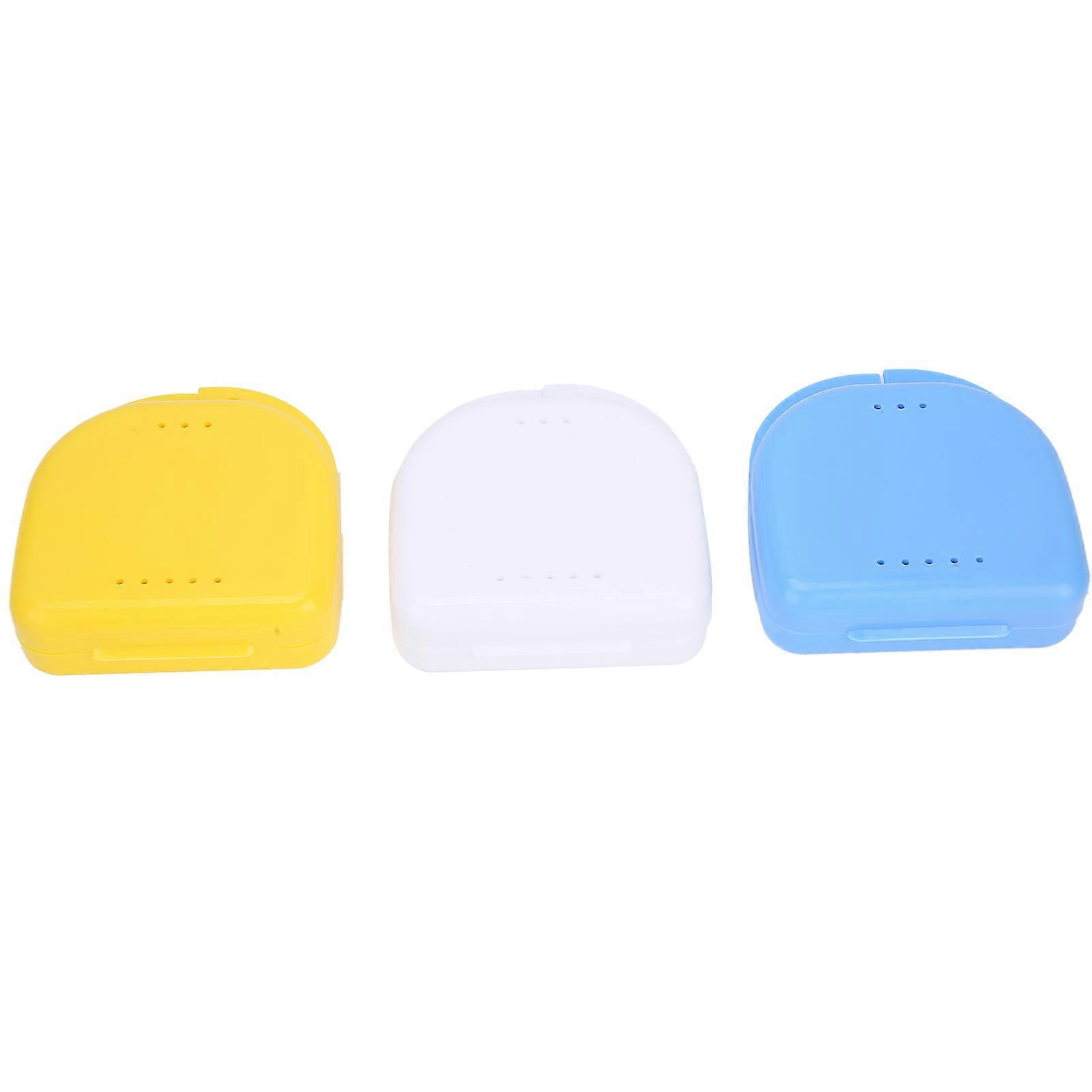 3pcs Denture Case for Storage, Retainers and Orthodontic Care