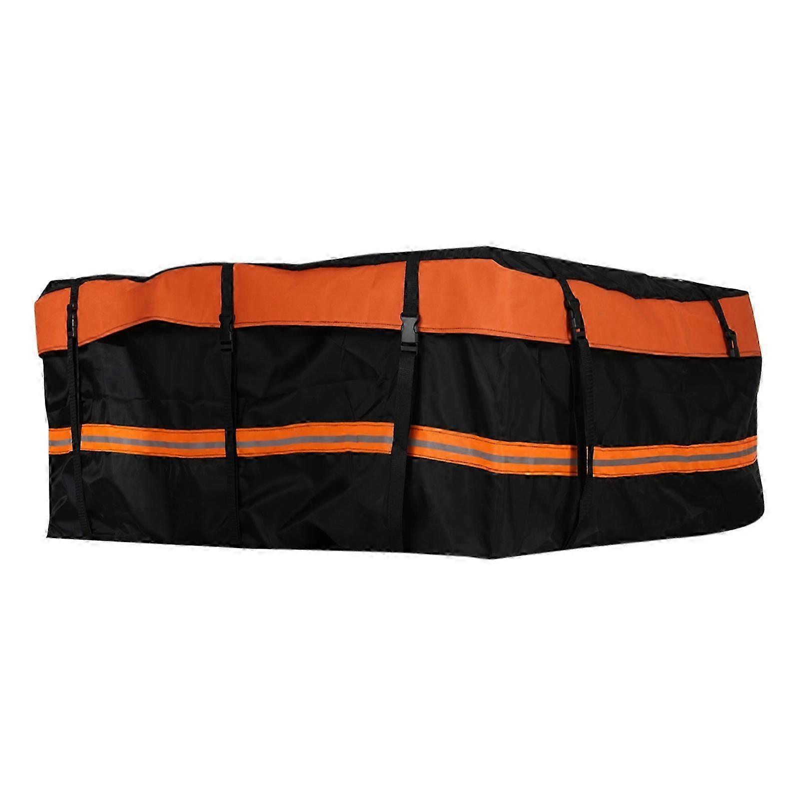 800d 防水车顶袋 20 立方英尺适用于所有带车顶行李架的汽车（单独的车顶袋 + 储物袋）