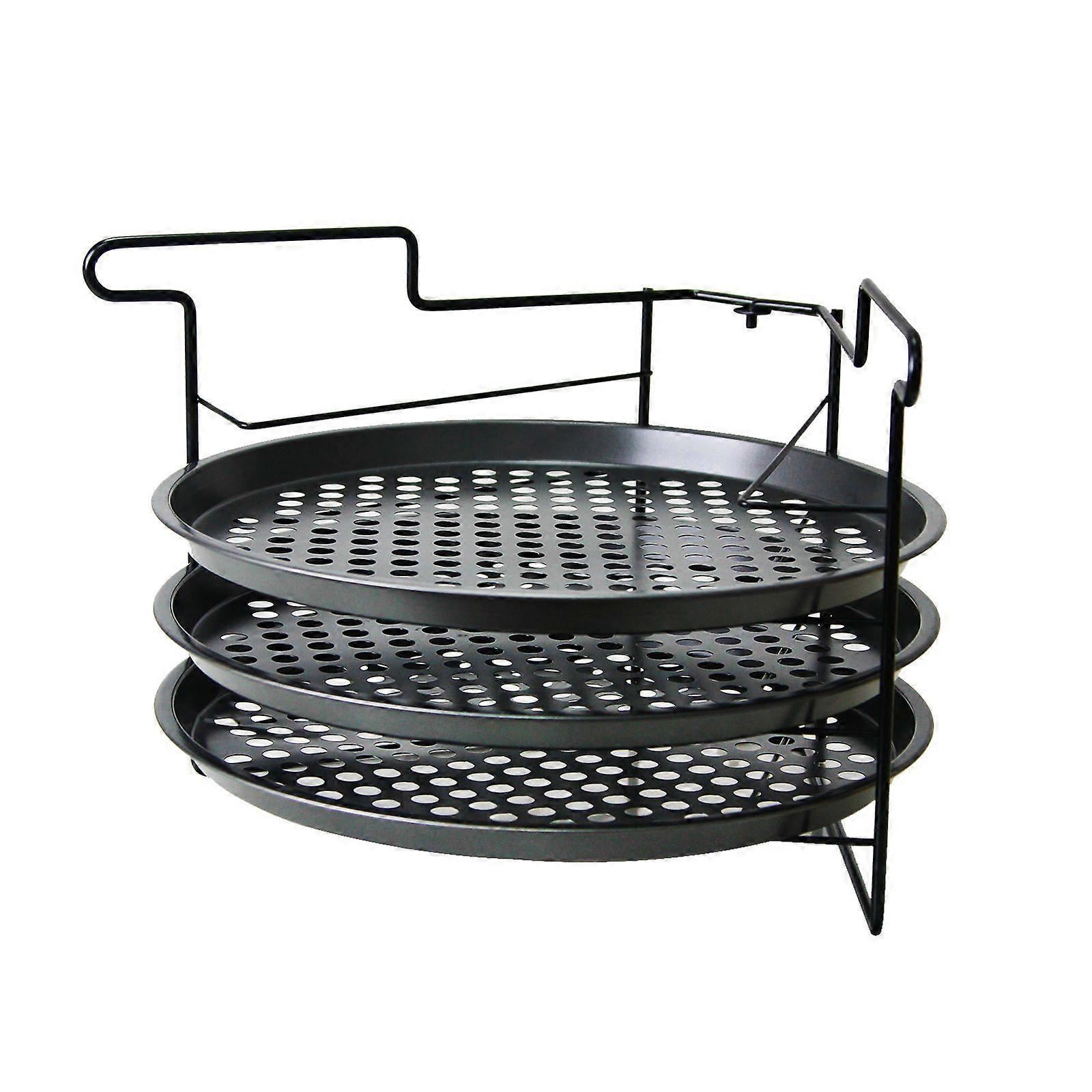 3-Layer Pizza Baking Sheet 29cm + Multi-Function Folding Rack, Non-Stick