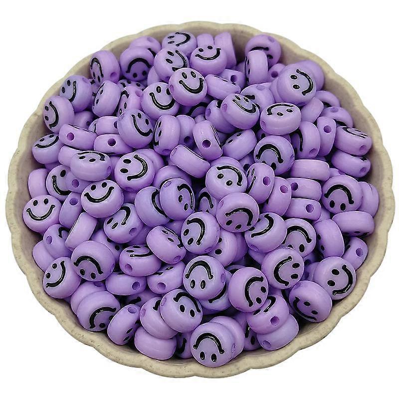 Round Acrylic Spacer Beads Smiling Smiley Face Beads Used In Jewelry Making DIY Charm Making