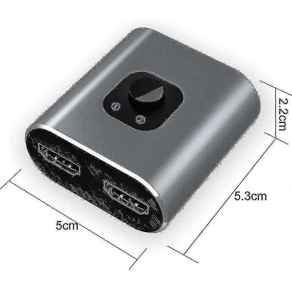 Hdmi Switch 4k Hdmi Splitter - Gana Prime Aluminum Bi-directional Hdmi Switcher 1 In 2 Out (single Display) Or 2 Input 1 Output, Supports 4k 3d Hd 108