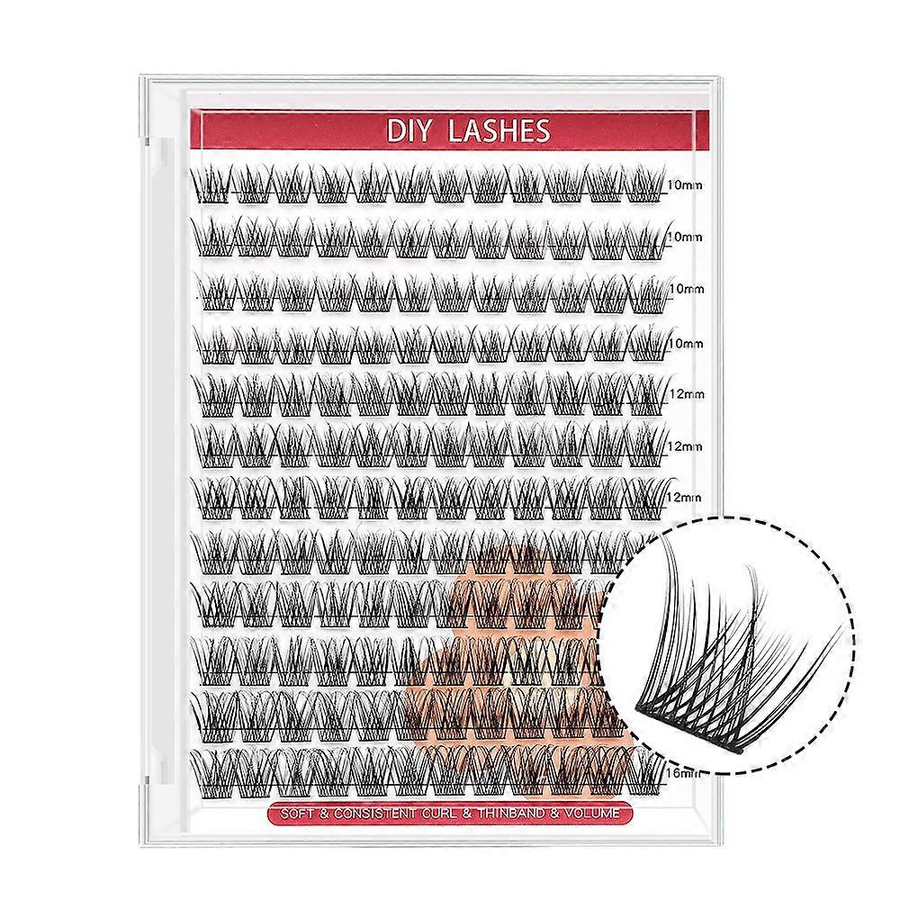 10D/80D European and American Segmented False Eyelashes -  Voluminous and Natural Hot-Melt Single-Cluster Lashes
