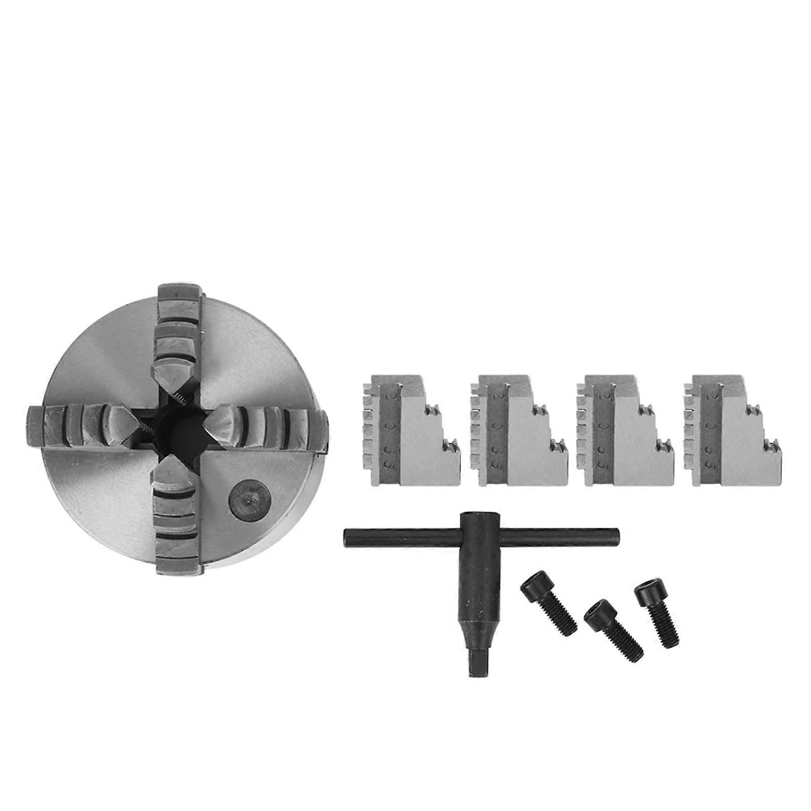 4-jaw self-centering chuck, 100 mm (3.9 in) clamping range, high precision for lathes