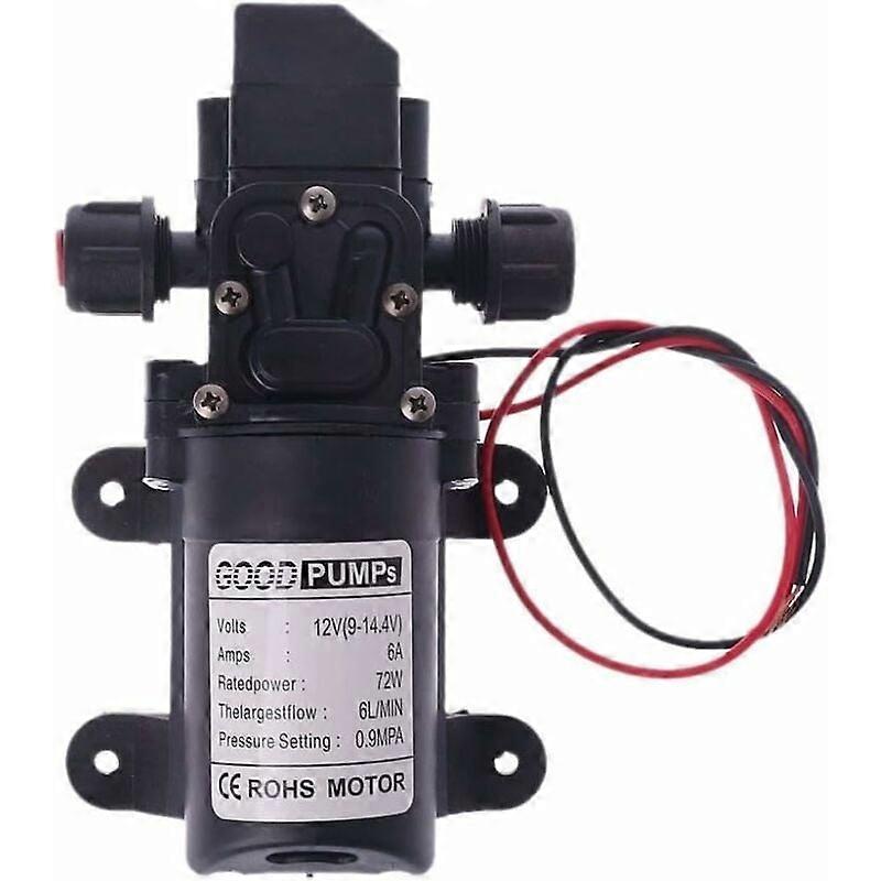 RV-Wasserpumpe, 12 V DC, 12 V, 60 W, 130 Fuß, 6 l/min, Hochdruck-Wasserpumpe, Membran-Primerpumpe, RV-Wasserpumpe (Spannung: 12 V)
