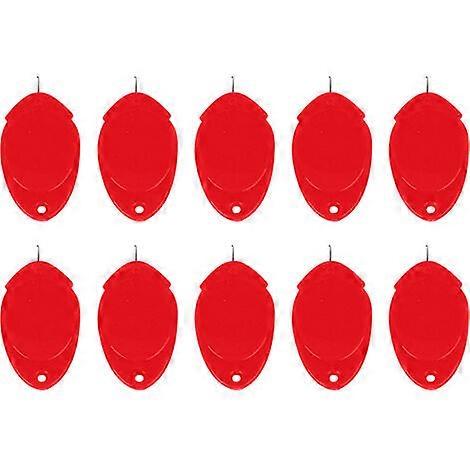 10 Piece Plastic Sewing Machine Needle Threader Set Red